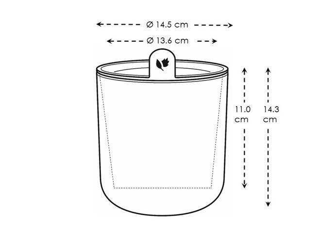 happy herbs 14cm linnen wit